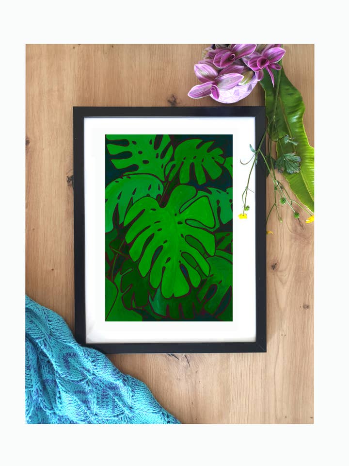 Monstera Leaf - Impressão Artística Giclée por atacado de Plant Based Paintings