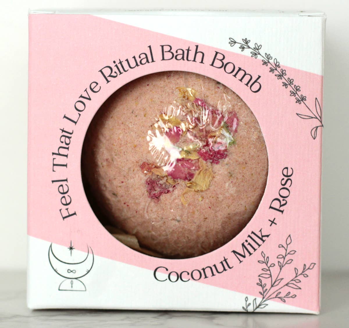 Red Cat Apothecary - Wholesale Bath Bomb/Fizz - Feel That Love Ritual Bath Bomb | Milk + Rose Luxury