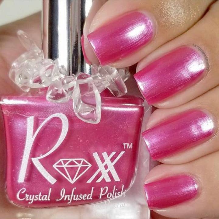 Pink Tourmaline - Crystal Infused Nail Polish - Happiness for wholesale by Roxx Nail Polish