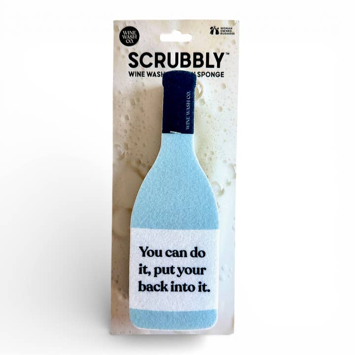 Scrubbly™ Sponge - Back Into It for wholesale by Wine Wash Co.