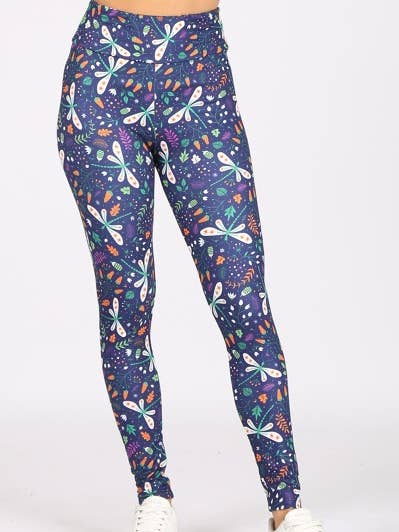 Dragonfly Print Legging for wholesale by LA Soul