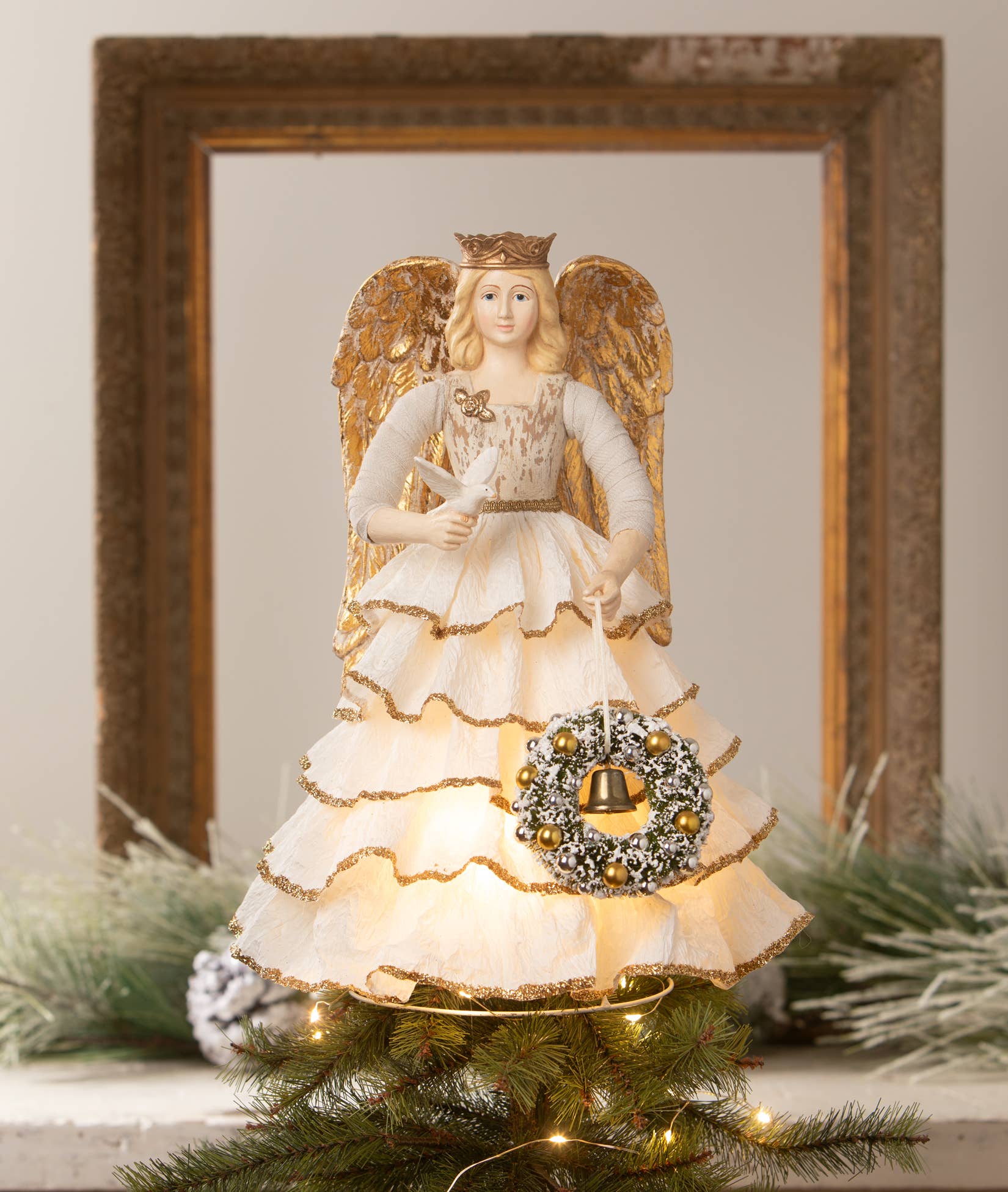 Bethany Lowe Designs - Wholesale Decorative Figurine - Santos Angel With Paper Skirt4