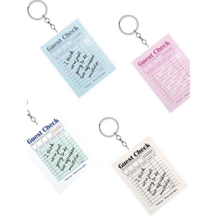 1st Allie - Vente Porte-clés – femme - Porte-clés tendance Espresso Martini « Guest Check »6