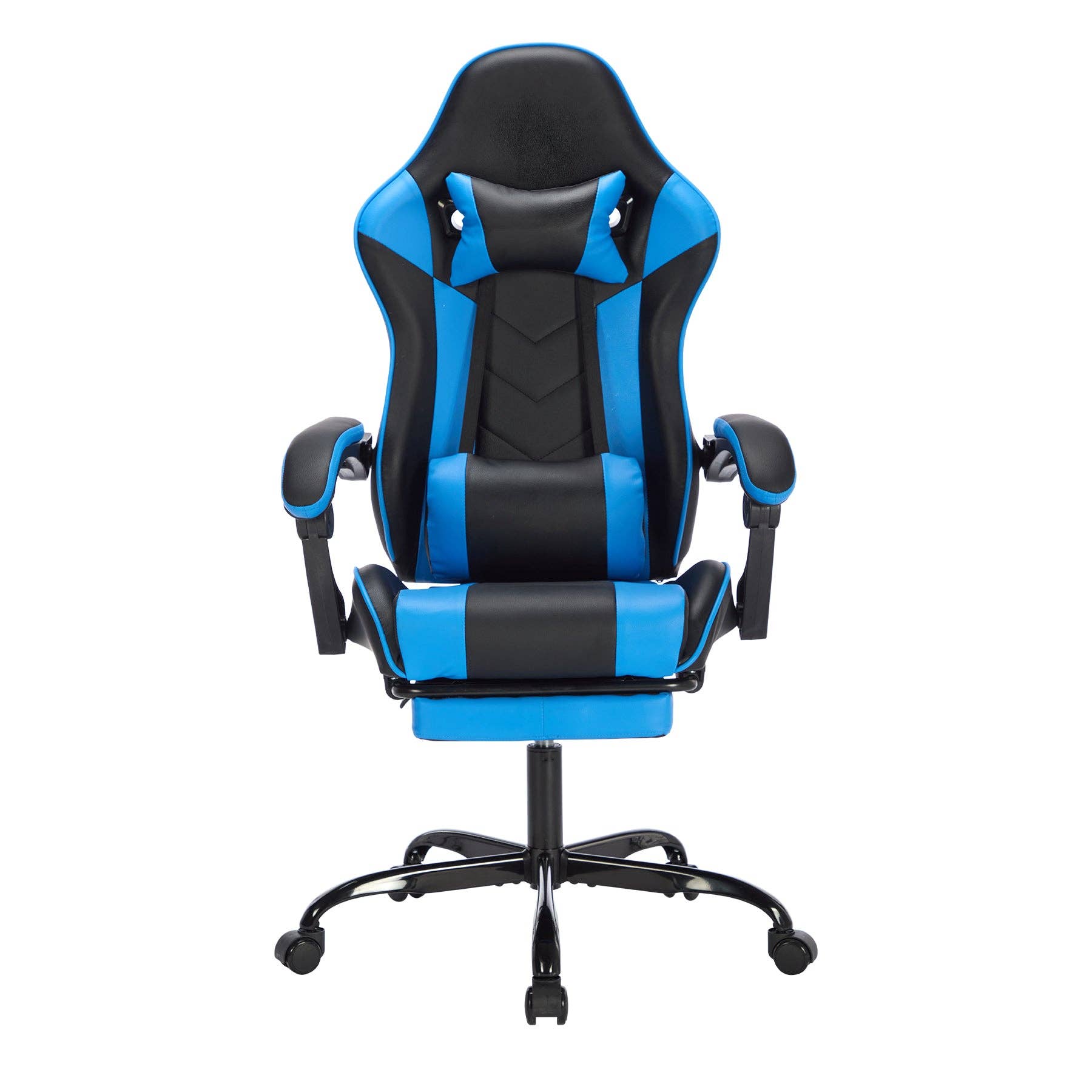 39F Inc. - Wholesale Chair - Blackblue Gaming Chair with Footrest & Ergonomic Support0