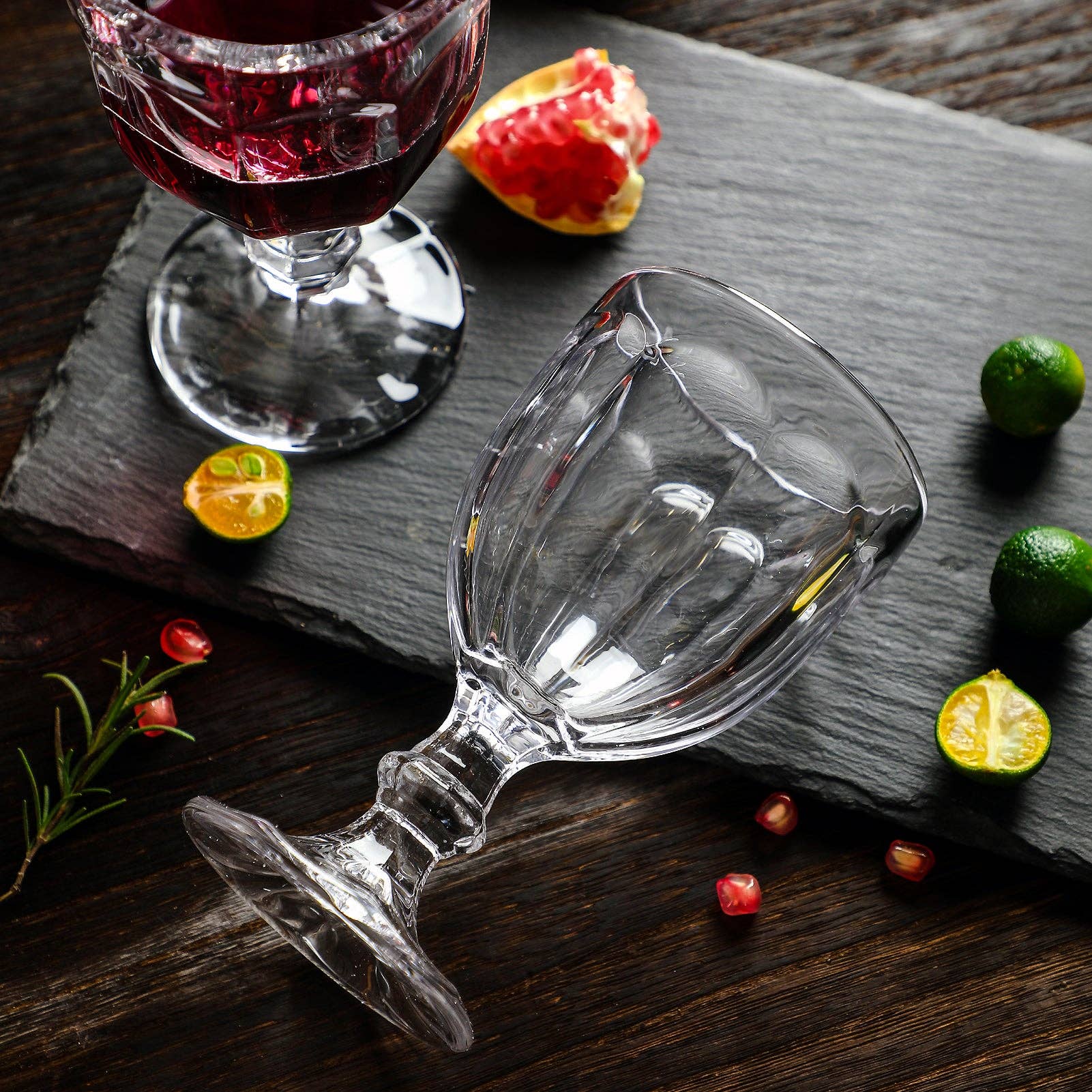 Everest Global - Wholesale Cocktail/Liquor Glass - Vintage Embossed Goblet Glasses set of 611