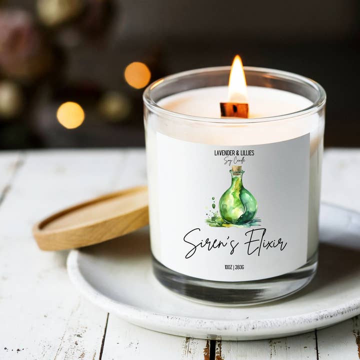 Sirens Elixir-10oz Soja Woodwick Kaars voor wholesale door Lavender & Lillies