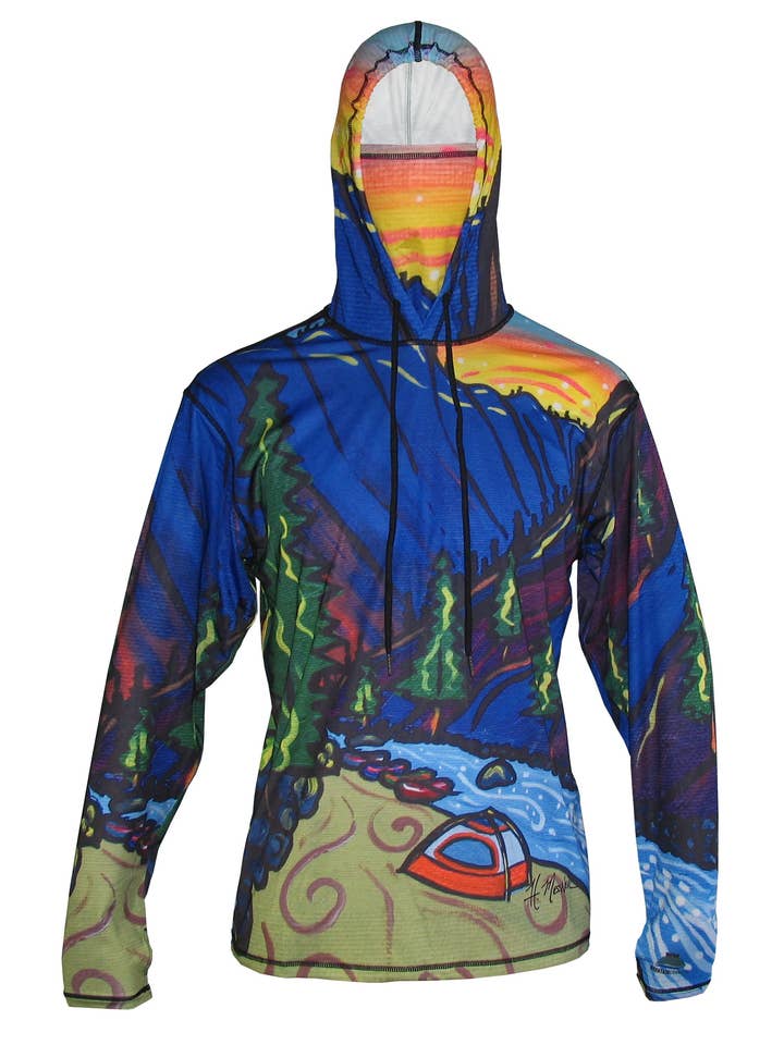 Middle Fork Lightweight Mountain Graphic Hoodie for wholesale by Cognito Brands, Inc.