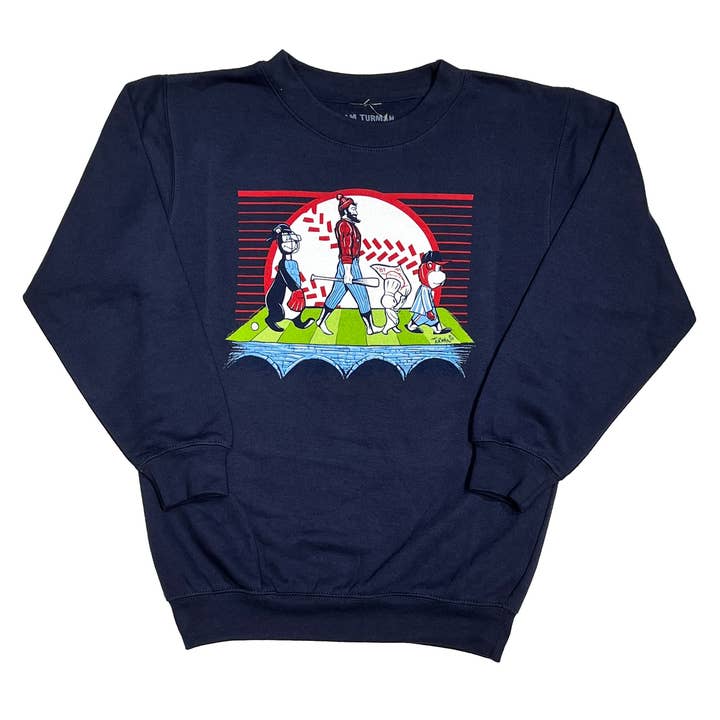MN Abbey Road Baseball Youth Sweatshirt for wholesale by Adam Turman Artwork Co