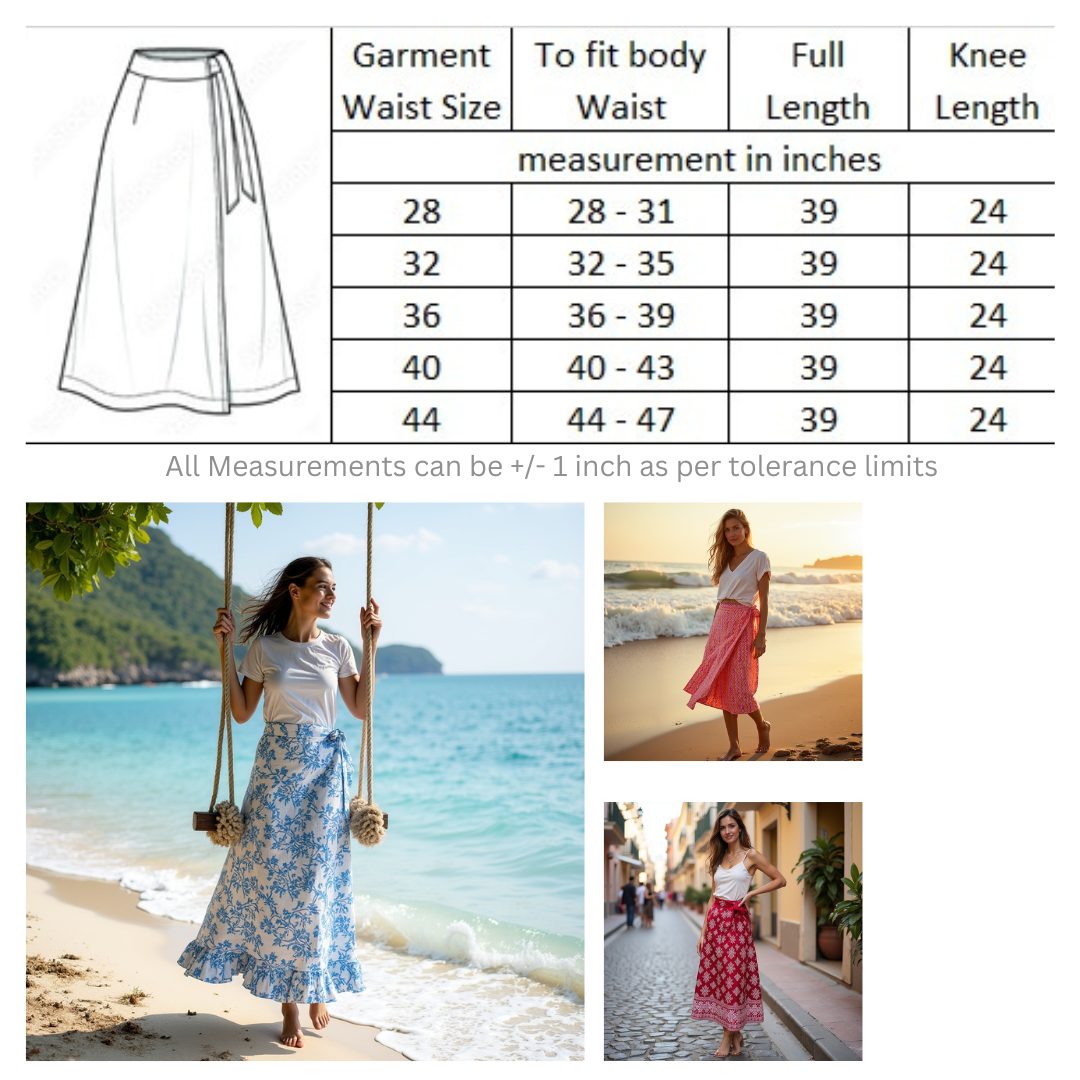 The Indian Bazaar - Wholesale Skirt - Women's - Wrap Skirt Knee Length - Grey Ikat Geometric wraparound2