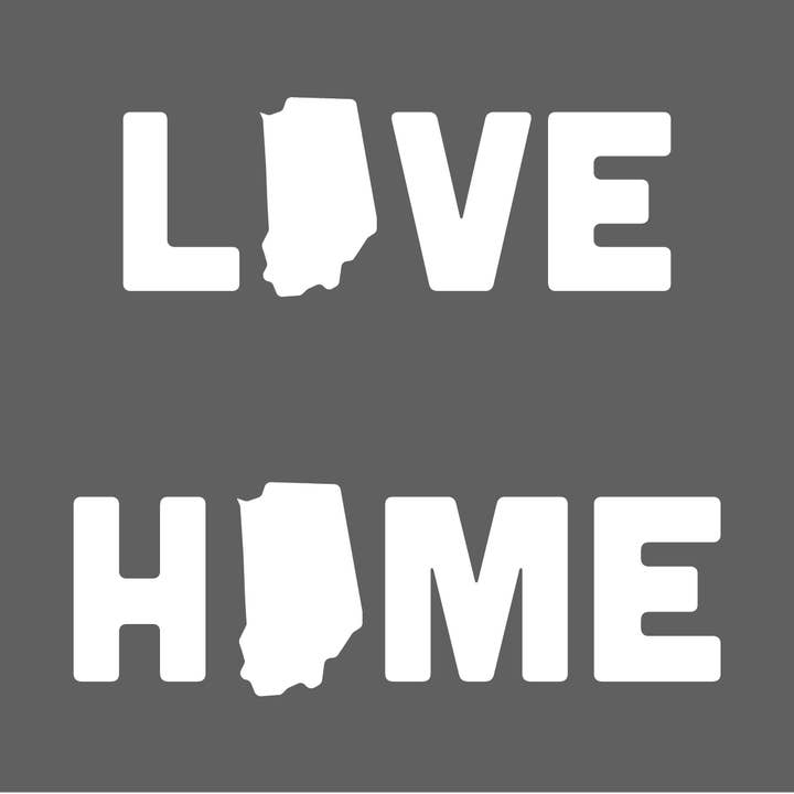 Sticker Indiana LYH blanc classique pour la vente par Great Lakes Proud