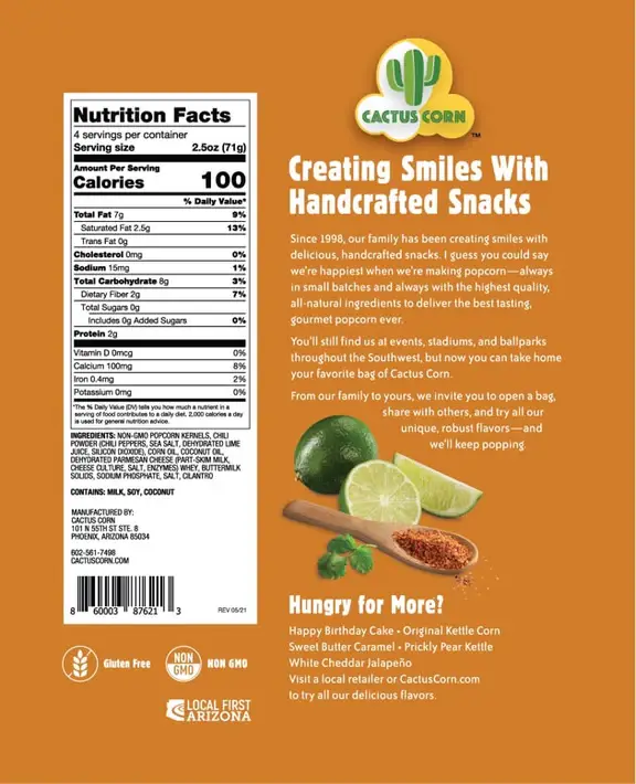 Cactus Corn - Wholesale Popcorn - Roasted Street Corn Popcorn1