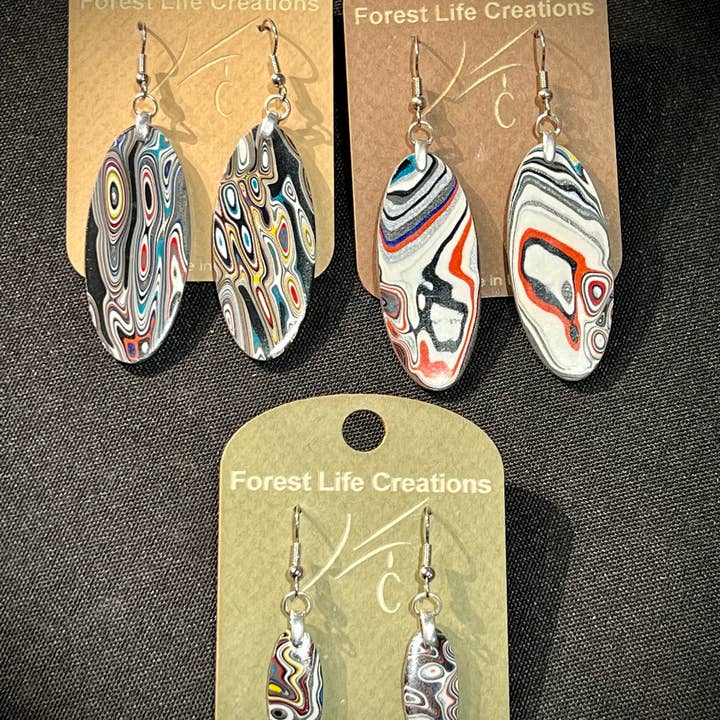 Forest Life Creations - Wholesale Dangle Earrings - Fordite Earrings