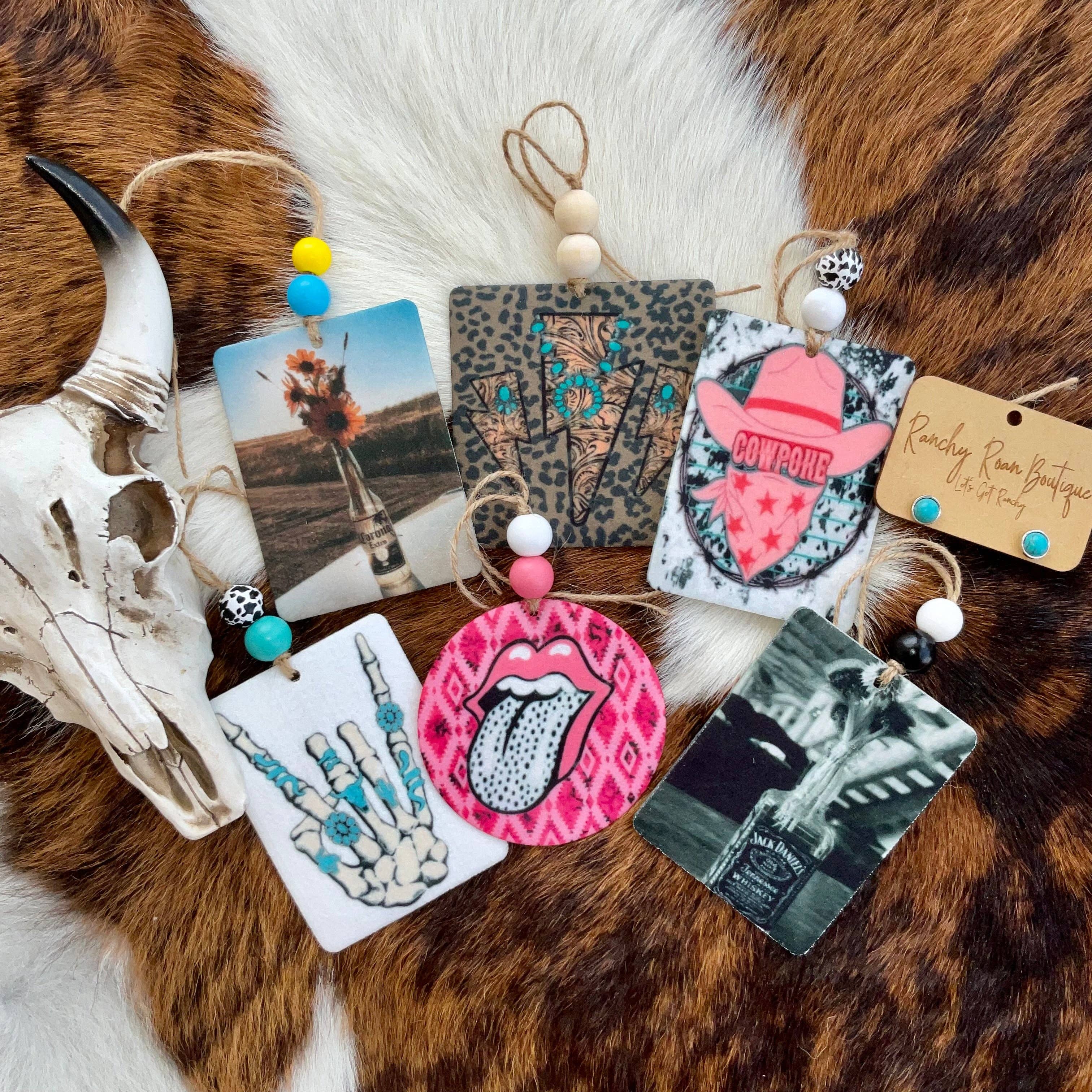 Ranchy Roan Boutique - Wholesale Car Freshener - Women's - Western Cowgirl Felt Freshie3