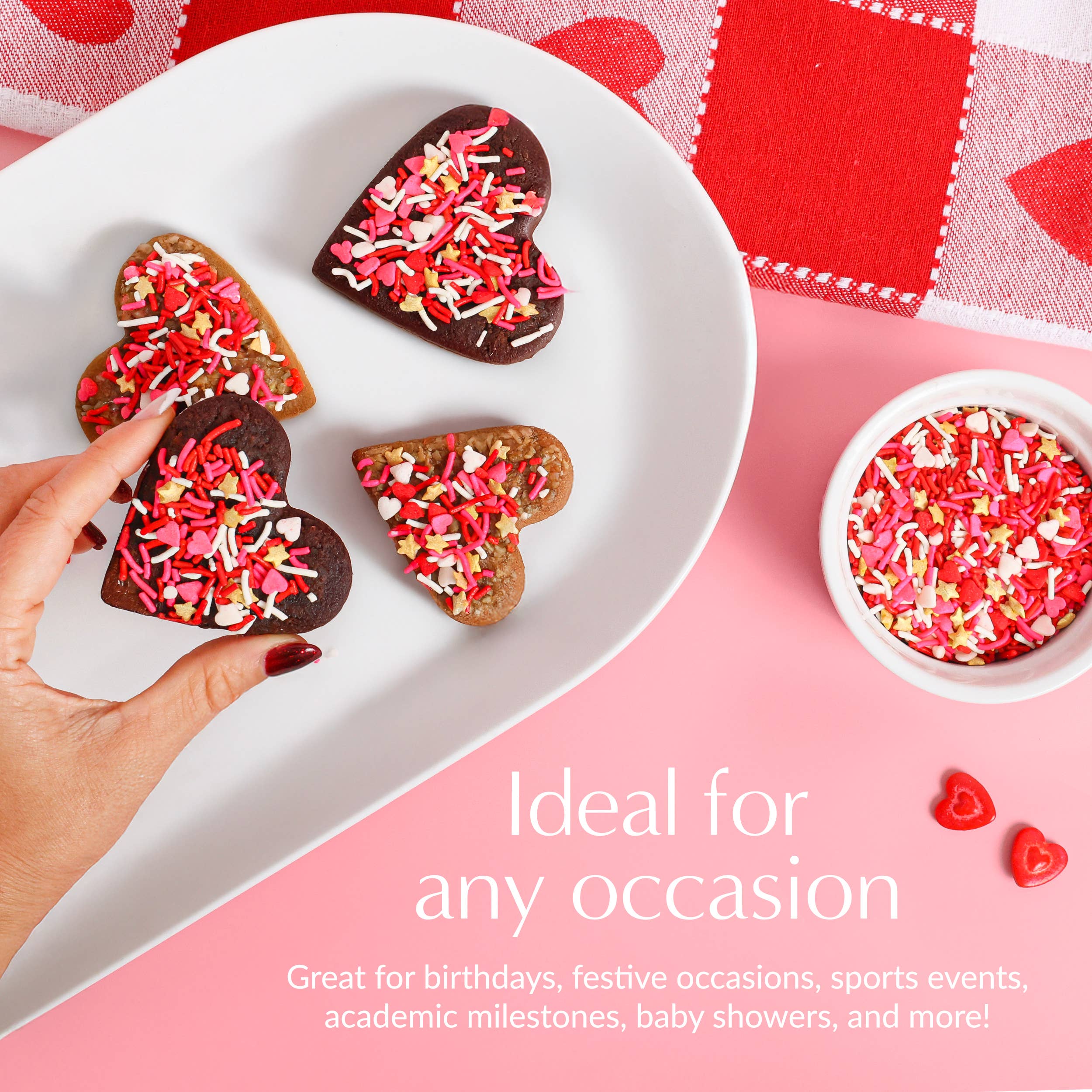 Sprinklemania - Wholesale Sprinkles - Sprinklemania Sprinkles : Sweetheart Blend, 16oz Bag2