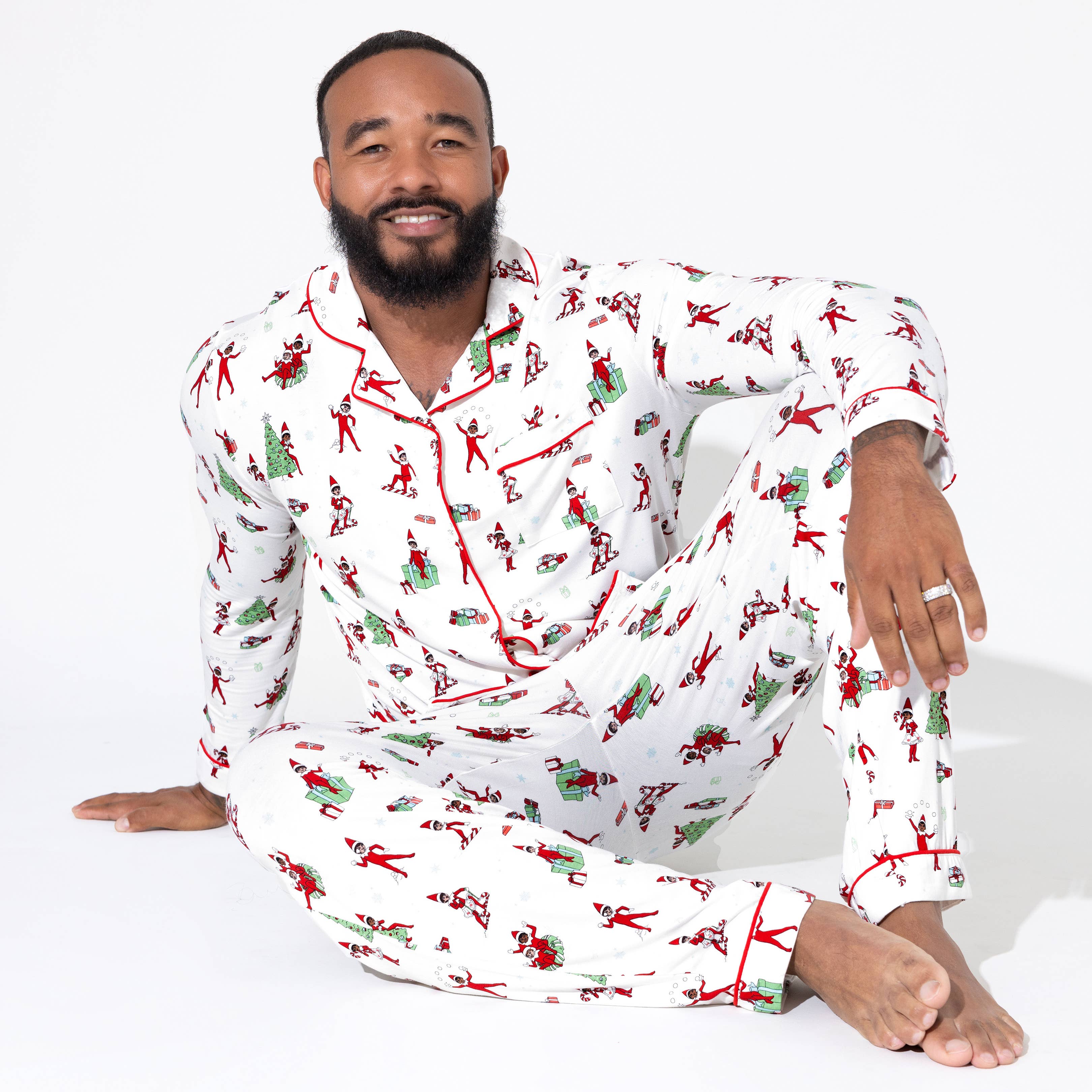 Bellabu Bear - Vente Haut et bas de pyjama – homme - Ensemble de pyjama en bambou The Elf on the Shelf pour homme6