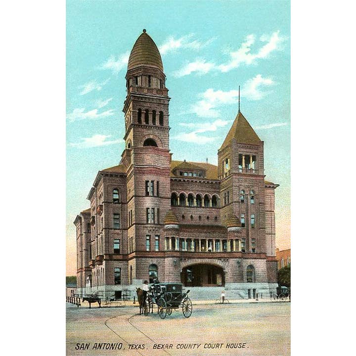 Ansichtkaart TX-52 Gerechtsgebouw, San Antonio, Texas voor wholesale door Found Image Press