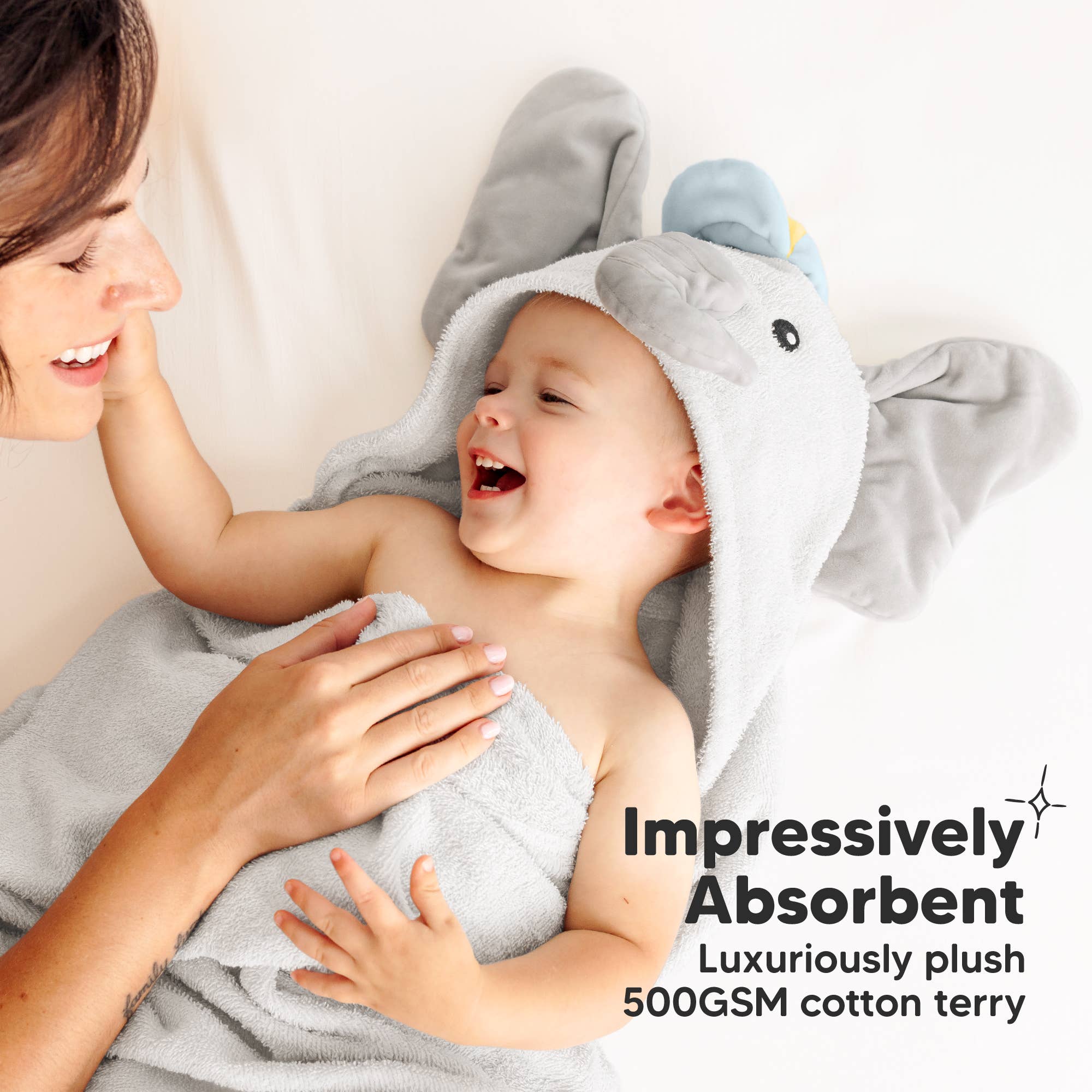 Ethan Playpals Hooded Baby Bath Towels for Newborn for wholesale on Faire5