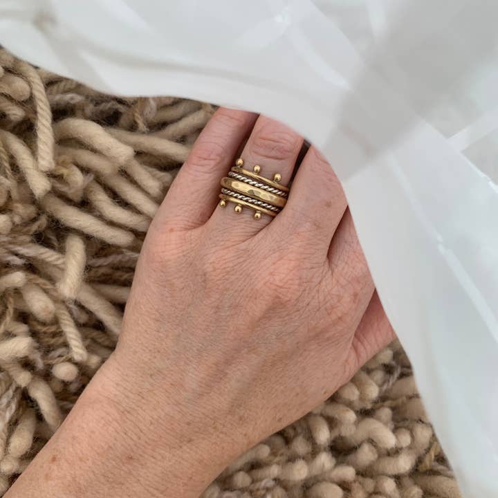 Crown Stacker Ring for wholesale by 47 Suns