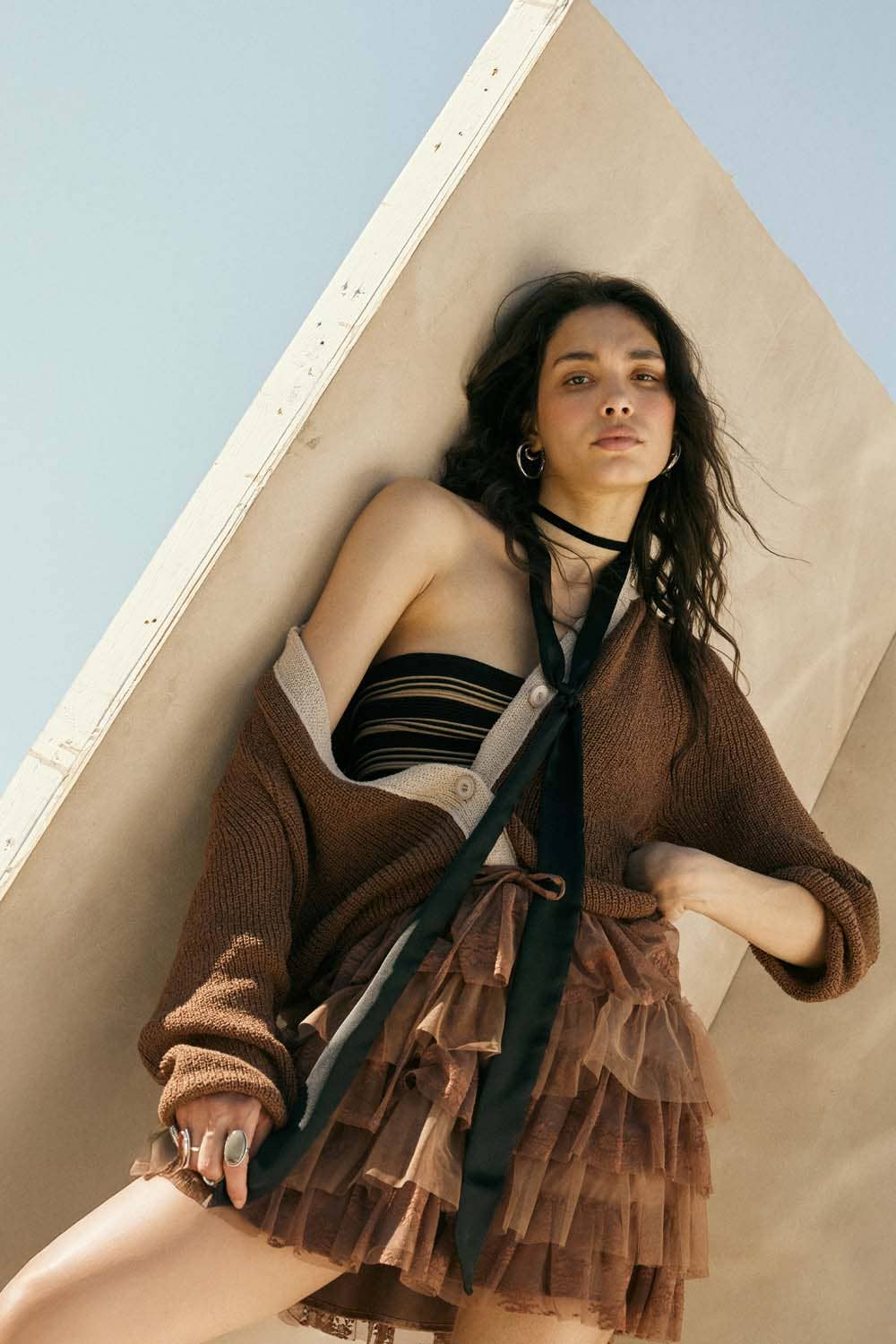 Promesa USA - Wholesale Skirt - Women's - Lace and Tulle Tiered Ruffle Mini Skirt23