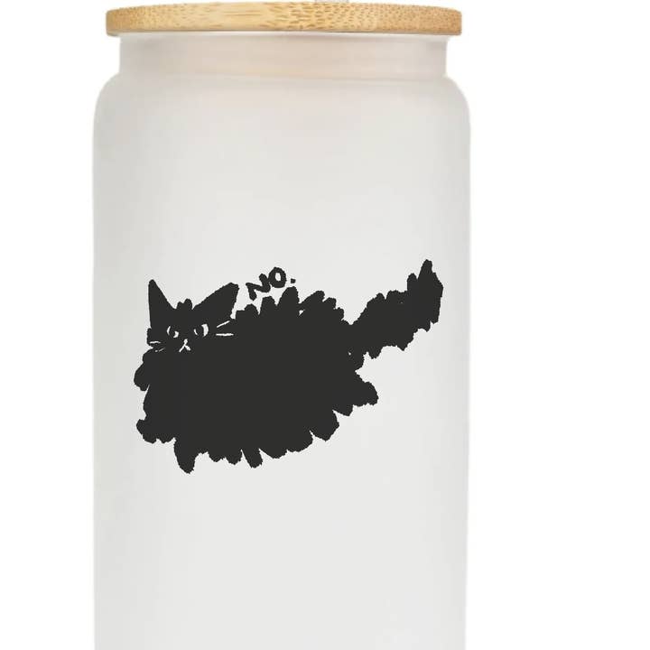 No Cat Glass Can for wholesale by Ashley Frye Studio