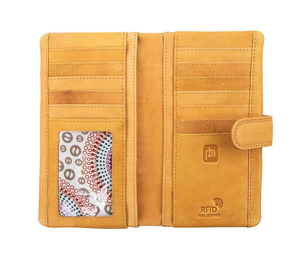 PRIMEHIDE - Venta al por mayor Cartera - Mujer - Monedero de piel grande Crumble - 65036