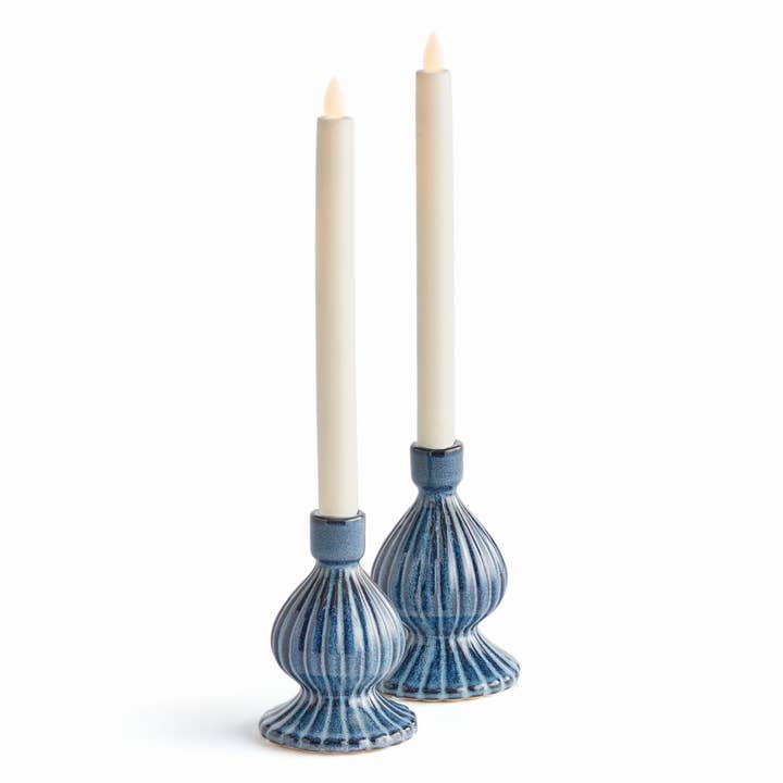 Mela Taper Holders, Blue for wholesale by Napa Home & Garden