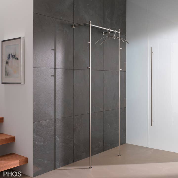 PHOS Design GmbH - Wholesale Coat Rack - Stainless steel hallway wardrobe with/without integrated shoe rack1