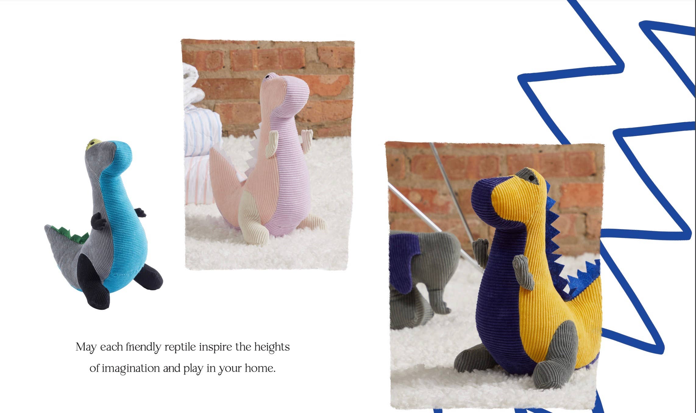 Pyar&Co. and Lil' Pyar - Venta al por mayor Peluche - Niños y bebés - Dinosaur Rexy, Yellow & Blue 10 por caja3