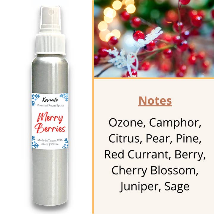 Merry Berries - Winter Christmas Holiday Room Spray - 3.6oz for wholesale by Kermode