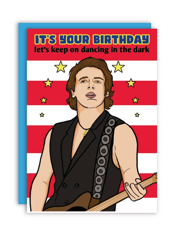 Dansar i mörkret Bruce födelsedagskort för wholesale av Studio Soph (We Pay Your Import Fees - We Ship DDP)