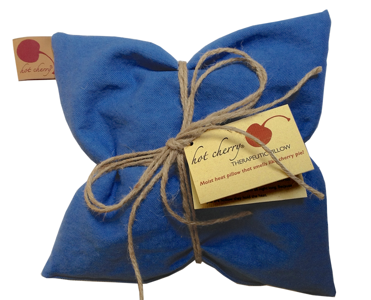 Hot Cherry Pillows - Wholesale Hot/Cold Compress - Square Pillow -Blue Denim3