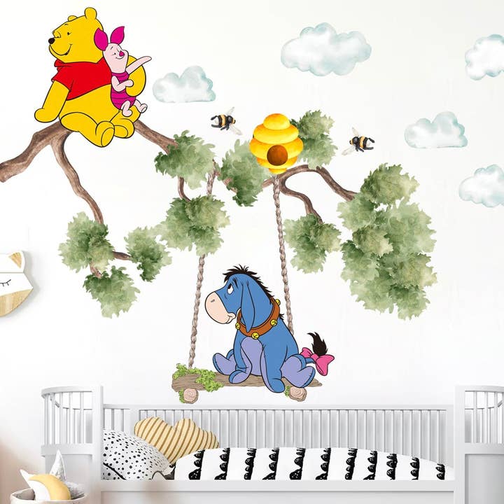 WallKoala - Wholesale Wall decal/stickers - Winnie the Pooh Swing Wall Decal - Girls' Room Decor - BR4273