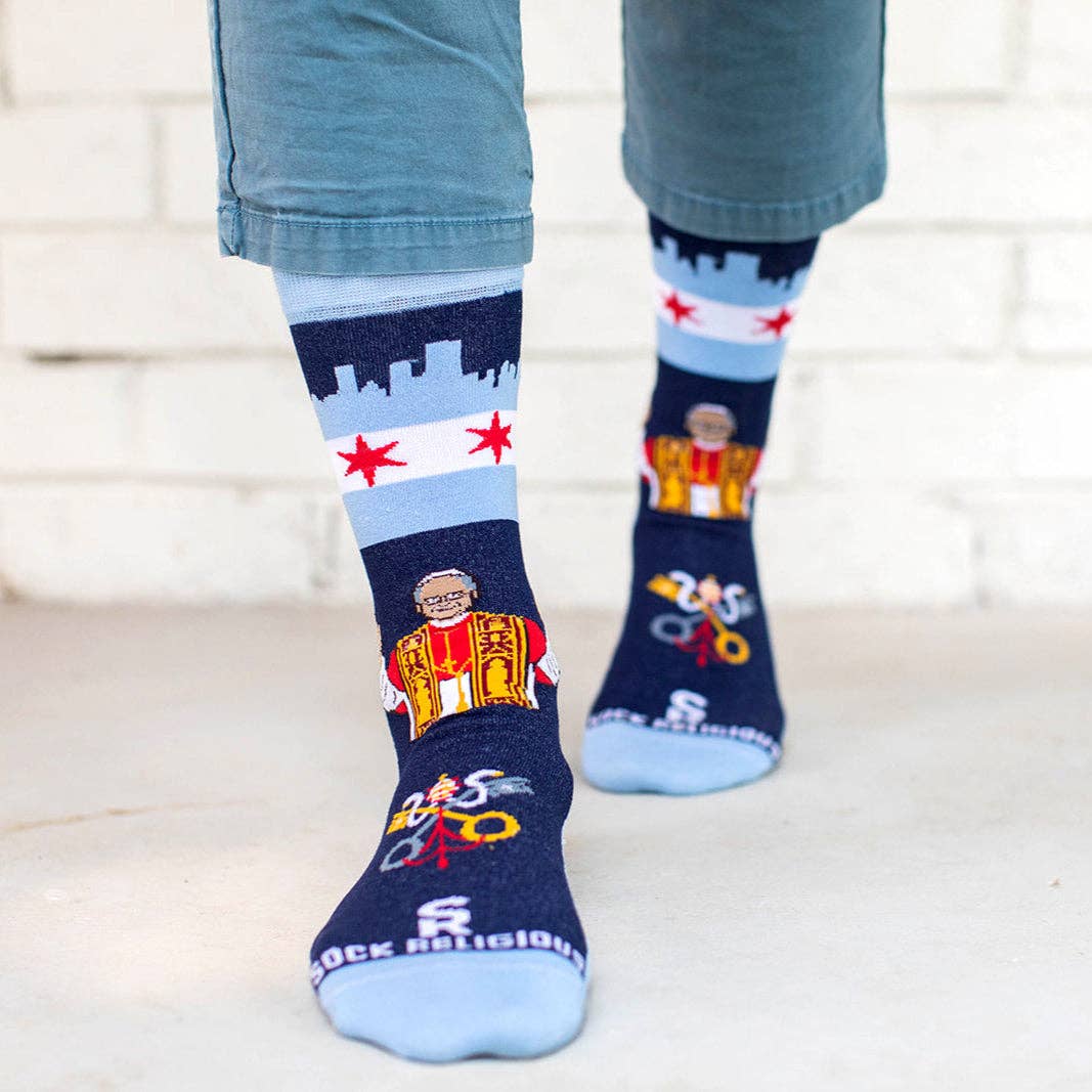 Sock Religious - Wholesale Socks - Unisex - Pope Leo XIV - Chicago Adult Socks5