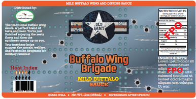 Lucky Snipe, LLC - Wholesale BBQ Sauce - Old Army Buffalo Wing Brigade Mild Buffalo & Wing Sauce1