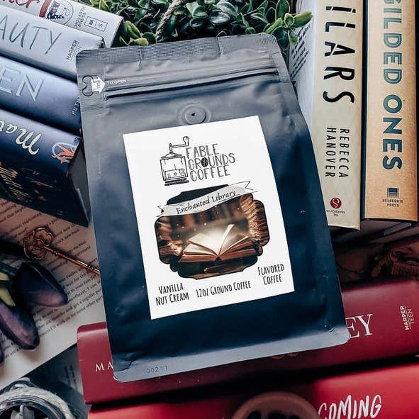 Fable Grounds Coffee - Wholesale Ground Coffee - Enchanted Library (Vanilla Nut Cream) 12oz Flavored Coffee0
