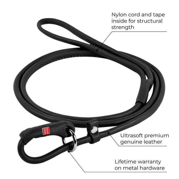 Soft Leather Slip Leash – Comfortable and Reliable Control for wholesale by WAUDOG