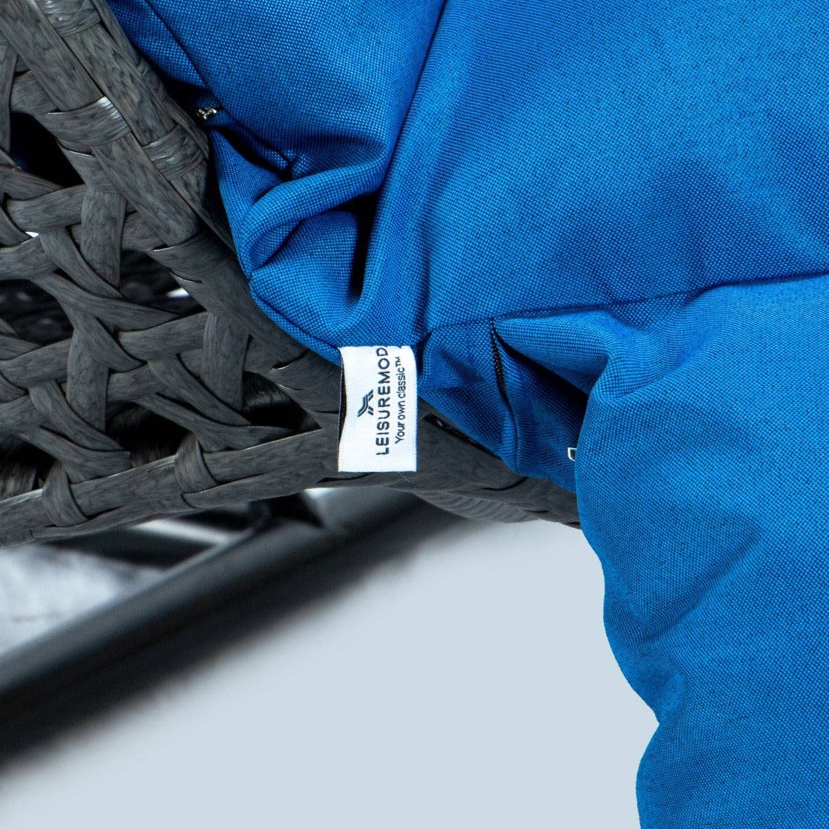 LeisureMod - Wholesale Egg Chair - Modern Charcoal Wicker Hanging Double Seater Egg Swing Chair129