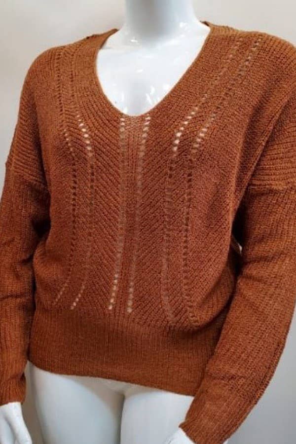 Curve Market - Wholesale Knit Sweater - Women's - PLUS SIZE V NECK KNIT SWEATER5