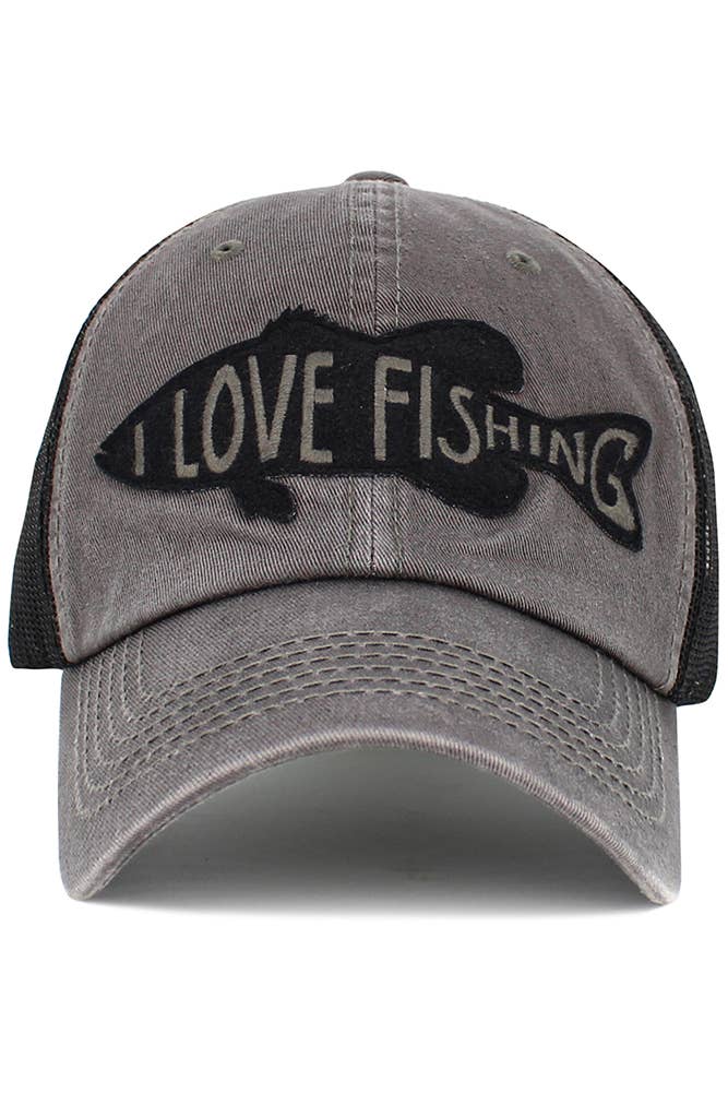 Hana - Wholesale Trucker Hat - Women's - I LOVE FISHING Mesh Back Baseball Cap4