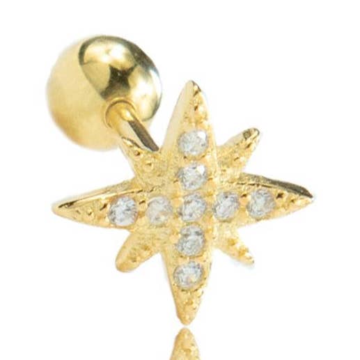 Brazalete con forma de estrella en dorado para venta al por mayor de Cartilage Cartel Ltd