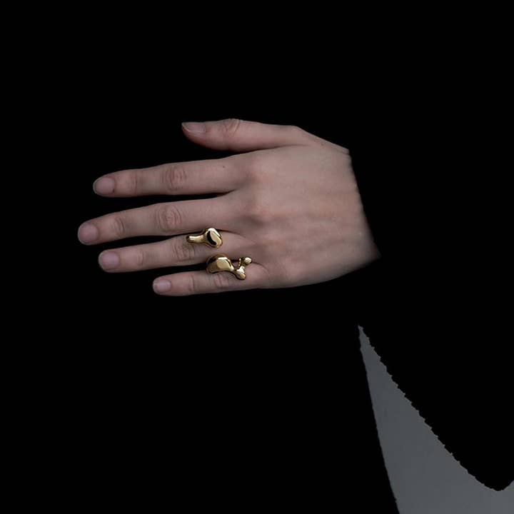 Mucilaginous Ring - 18k Vergoldet - M für den Großhandel von Yizon Jewellery