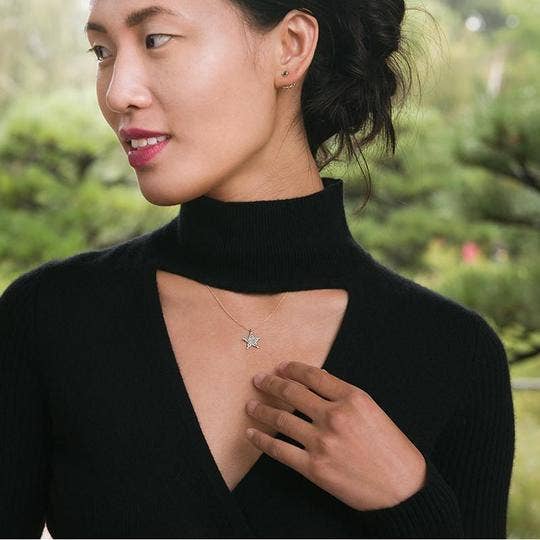 Ashley Schenkein Jewelry Design - Wholesale Pendant/Charm Necklace - Brooklyn Diamond Five Point Star Necklace1