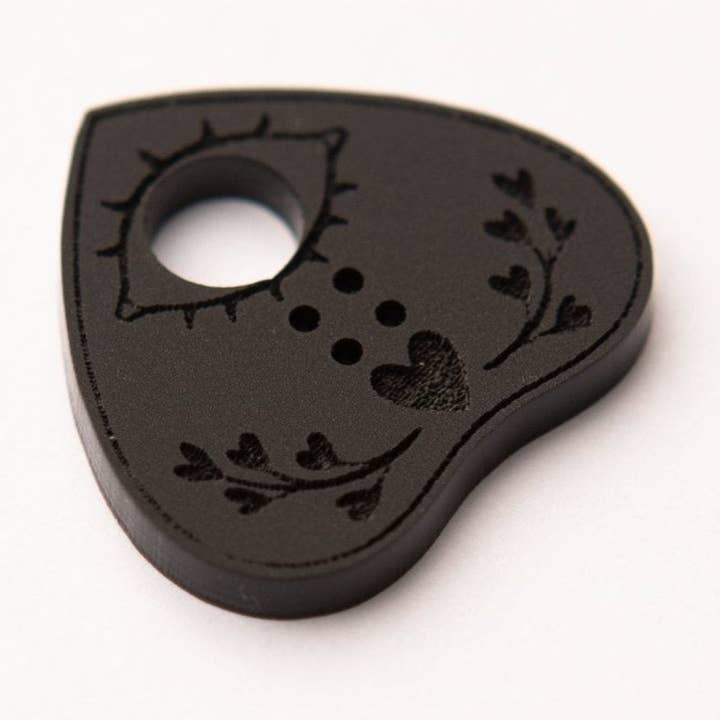 Engraved Planchette Button for wholesale by OddBorn