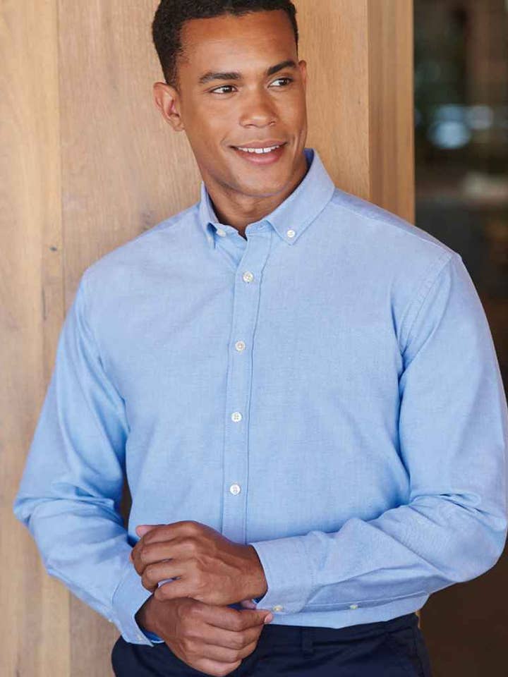 Pierre Francis - Vendita all'ingrosso Camicia button down - Uomo - Henbury - Camicia Oxford moderna a maniche lunghe dal taglio classico9