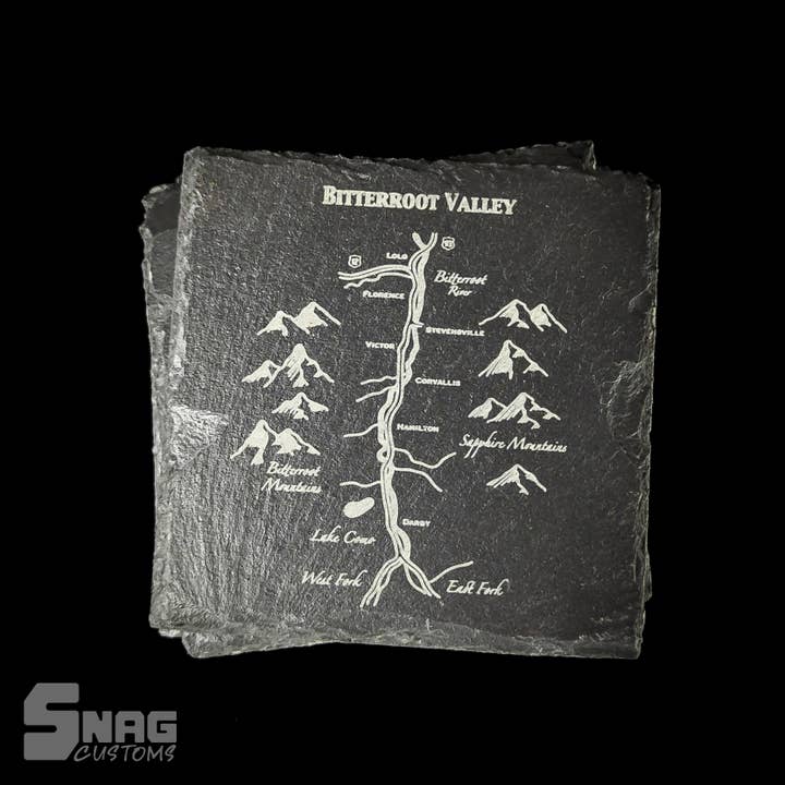 Snag Customs - Wholesale Coasters - Laser Engraved Slate Coasters
