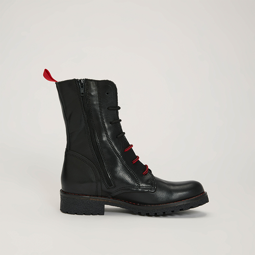 Zwart Dames veterlaars Caster C614 Leer voor groothandel op Faire5