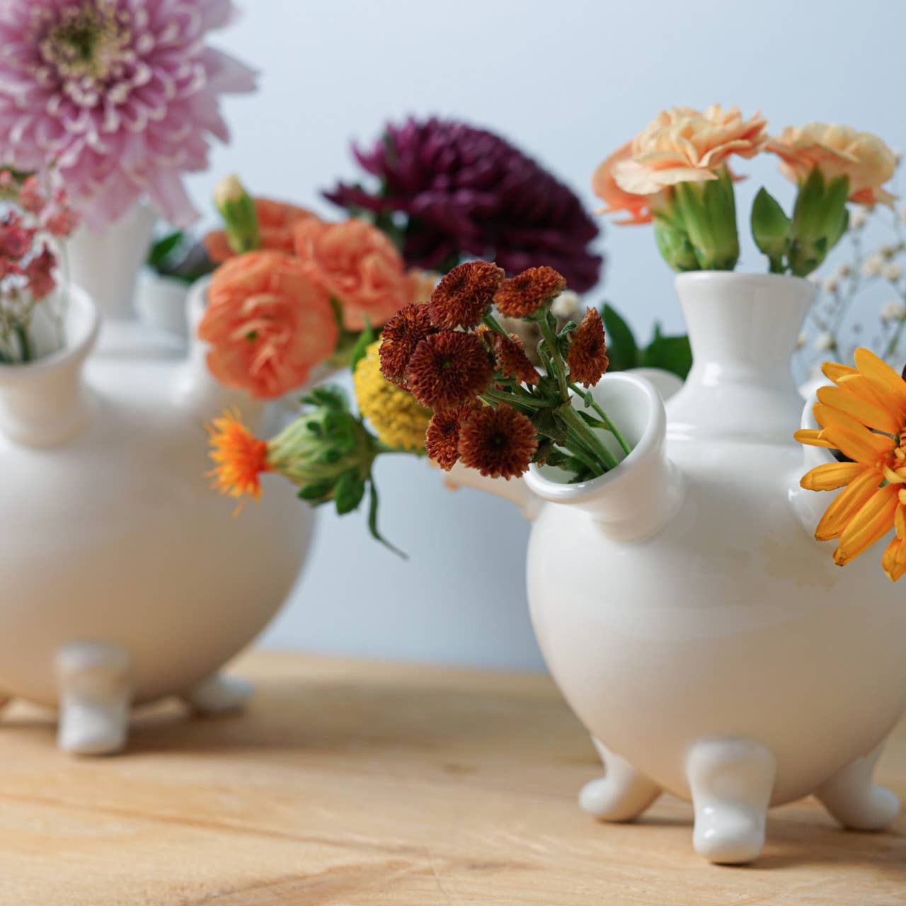 Heinen Delfts Blauw - Wholesale Vase - Tulip vase on legs White large2