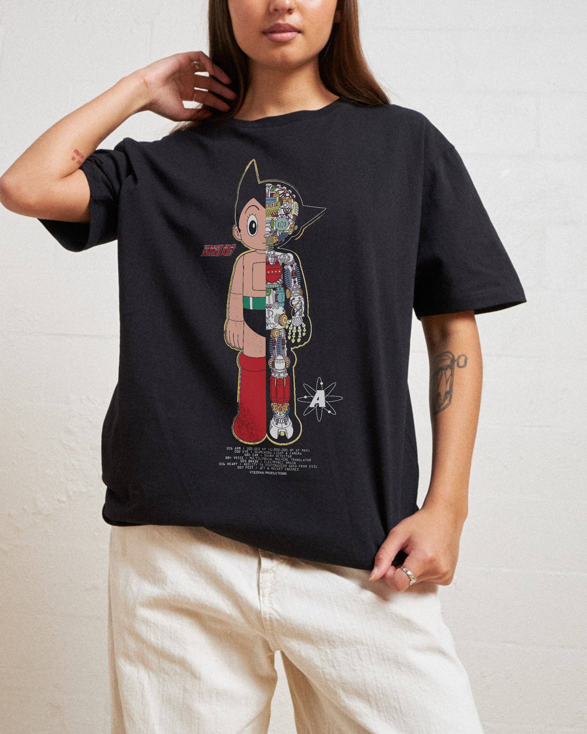 Threadheads – Engroshandel T-shirt med print - Dame – Astro Boy Half Robot T-shirt0