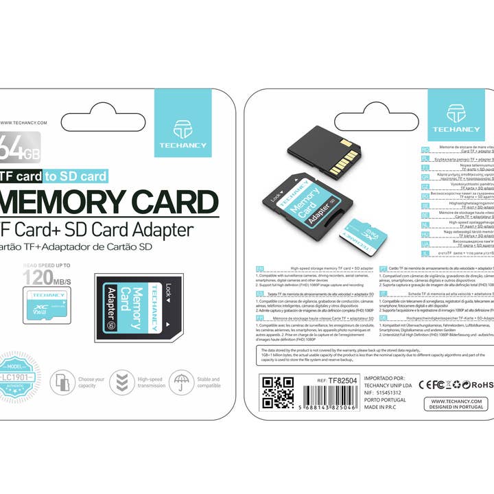 TECHANCY - Wholesale USB Flash Drive - TECHANCY 64GB microSD Memory Card + SD Adapter Performance2