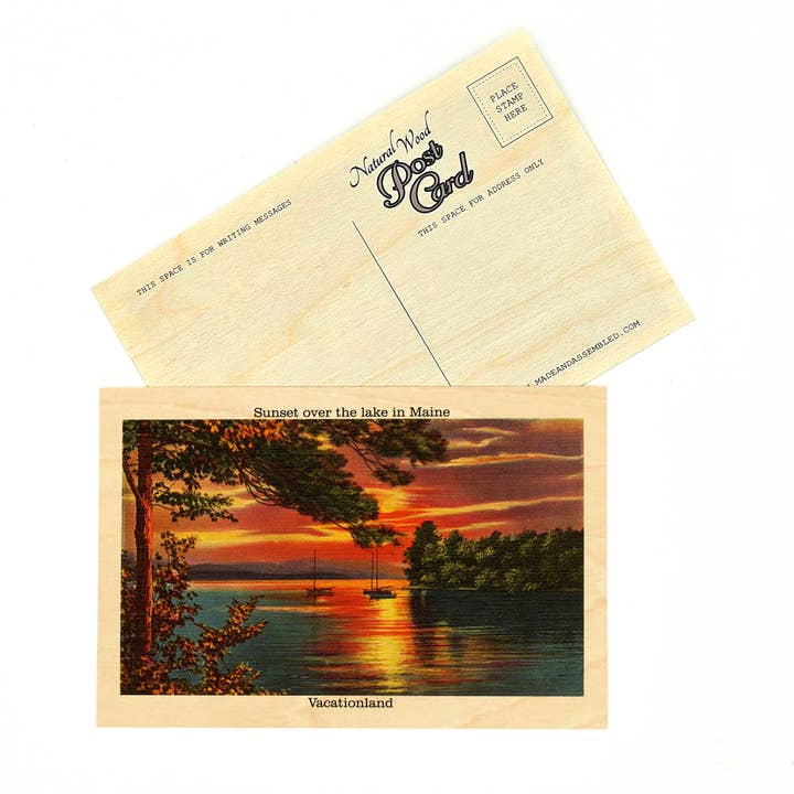 Natural Wood Post Cards - Vintage by Request for wholesale by Made and Assembled